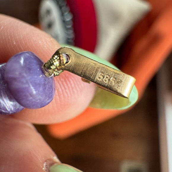 Jessica Winzelburg Beaded Smooth Charoite Necklace - Picture 7 of 7